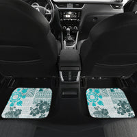 Hawaii Tapa Tribal Car Mats With Hawaiian Quilt Pattern Aqua LT9 - Wonder Print Shop