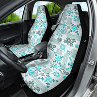 Hawaii Tapa Tribal Car Seat Cover With Hawaiian Quilt Pattern Aqua LT9 - Wonder Print Shop