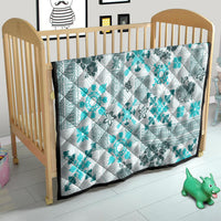 Hawaii Tapa Tribal Quilt With Hawaiian Quilt Pattern Aqua - Wonder Print Shop