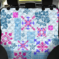 Hawaii Tapa Tribal Back Car Seat Cover With Hawaiian Quilt Pattern Blue LT9 - Wonder Print Shop