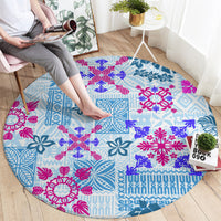 hawaii-tapa-tribal-round-carpet-with-hawaiian-quilt-pattern-blue