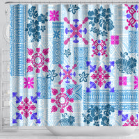 hawaii-tapa-tribal-shower-curtain-with-hawaiian-quilt-pattern-blue