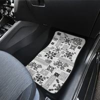 Hawaii Tapa Tribal Car Mats With Hawaiian Quilt Pattern Black LT9 - Wonder Print Shop