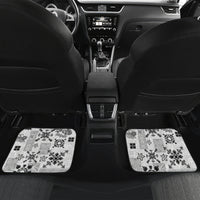 Hawaii Tapa Tribal Car Mats With Hawaiian Quilt Pattern Black LT9 - Wonder Print Shop