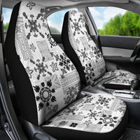 Hawaii Tapa Tribal Car Seat Cover With Hawaiian Quilt Pattern Black LT9 - Wonder Print Shop