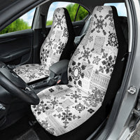 Hawaii Tapa Tribal Car Seat Cover With Hawaiian Quilt Pattern Black LT9 - Wonder Print Shop