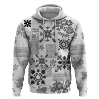 Hawaii Tapa Tribal Hoodie With Hawaiian Quilt Pattern Black - Wonder Print Shop