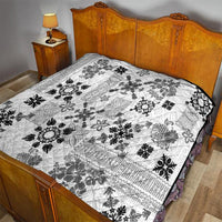 Hawaii Tapa Tribal Quilt With Hawaiian Quilt Pattern Black - Wonder Print Shop