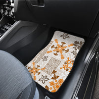 Hawaii Tapa Tribal Car Mats With Hawaiian Quilt Pattern Gold LT9 - Wonder Print Shop
