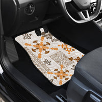 Hawaii Tapa Tribal Car Mats With Hawaiian Quilt Pattern Gold LT9 - Wonder Print Shop