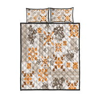 Hawaii Tapa Tribal Quilt Bed Set With Hawaiian Quilt Pattern Gold - Wonder Print Shop