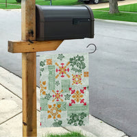 Hawaii Tapa Tribal Garden Flag With Hawaiian Quilt Pattern Green - Wonder Print Shop