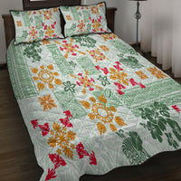Hawaii Tapa Tribal Quilt Bed Set With Hawaiian Quilt Pattern Green - Wonder Print Shop