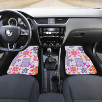 Hawaii Tapa Tribal Car Mats With Hawaiian Quilt Pattern Violet LT9 - Wonder Print Shop