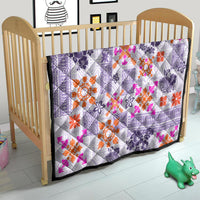 Hawaii Tapa Tribal Quilt With Hawaiian Quilt Pattern Violet - Wonder Print Shop