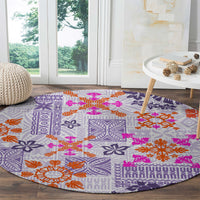 hawaii-tapa-tribal-round-carpet-with-hawaiian-quilt-pattern-violet
