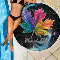 Rainbow Maple Leaf Beach Blanket Canada Pride Show Your Colors LT9 - Wonder Print Shop