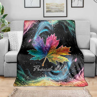 Rainbow Maple Leaf Blanket Canada Pride Show Your Colors