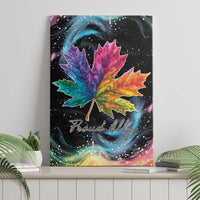 Rainbow Maple Leaf Canvas Wall Art Canada Pride Show Your Colors LT9 - Wonder Print Shop
