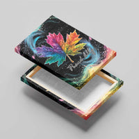 Rainbow Maple Leaf Canvas Wall Art Canada Pride Show Your Colors LT9 - Wonder Print Shop