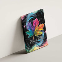 Rainbow Maple Leaf Canvas Wall Art Canada Pride Show Your Colors LT9 - Wonder Print Shop