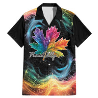 Rainbow Maple Leaf Family Matching Mermaid Dress and Hawaiian Shirt Canada Pride Show Your Colors LT9 - Wonder Print Shop