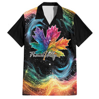 Rainbow Maple Leaf Family Matching Short Sleeve Bodycon Dress and Hawaiian Shirt Canada Pride Show Your Colors - Wonder Print Shop