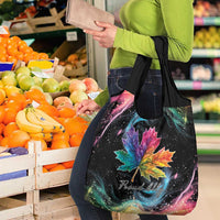 Rainbow Maple Leaf Grocery Bag Canada Pride Show Your Colors