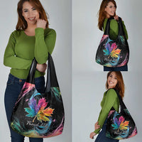 Rainbow Maple Leaf Grocery Bag Canada Pride Show Your Colors