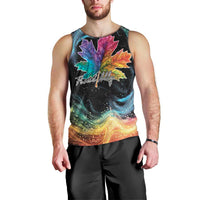 Rainbow Maple Leaf Men Tank Top Canada Pride Show Your Colors - Wonder Print Shop