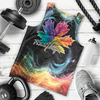 Rainbow Maple Leaf Men Tank Top Canada Pride Show Your Colors - Wonder Print Shop