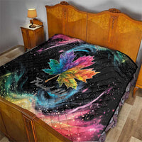 Rainbow Maple Leaf Quilt Canada Pride Show Your Colors - Wonder Print Shop