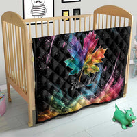Rainbow Maple Leaf Quilt Canada Pride Show Your Colors - Wonder Print Shop