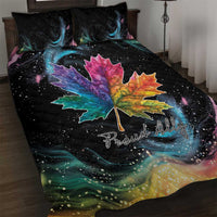 Rainbow Maple Leaf Quilt Bed Set Canada Pride Show Your Colors - Wonder Print Shop