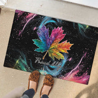 Rainbow Maple Leaf Rubber Doormat Canada Pride Show Your Colors - Wonder Print Shop