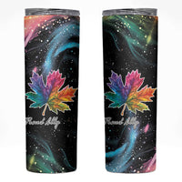Rainbow Maple Leaf Skinny Tumbler Canada Pride Show Your Colors - Wonder Print Shop