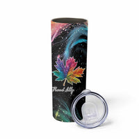 Rainbow Maple Leaf Skinny Tumbler Canada Pride Show Your Colors - Wonder Print Shop