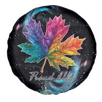 Rainbow Maple Leaf Spare Tire Cover Canada Pride Show Your Colors - Wonder Print Shop