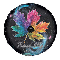 Rainbow Maple Leaf Spare Tire Cover Canada Pride Show Your Colors - Wonder Print Shop