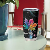 Rainbow Maple Leaf Tumbler Cup Canada Pride Show Your Colors - Wonder Print Shop