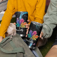 Rainbow Maple Leaf Tumbler Cup Canada Pride Show Your Colors - Wonder Print Shop