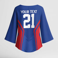 Custom Cape Verde Football Spirit Kimono Sleeve Blouse Est 1979 - Wonder Print Shop