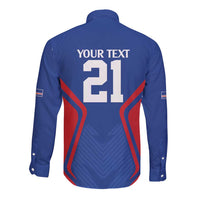 Custom Cape Verde Football Spirit Long Sleeve Button Shirt Est 1979 - Wonder Print Shop