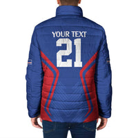 Custom Cape Verde Football Spirit Padded Jacket Est 1979 - Wonder Print Shop