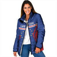 Custom Cape Verde Football Spirit Padded Jacket Est 1979 - Wonder Print Shop