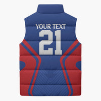 Custom Cape Verde Football Spirit Sleeveless Puffer Jacket Est 1979 - Wonder Print Shop