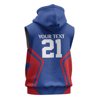 Custom Cape Verde Football Spirit Sleeveless Zip Hoodie Est 1979 - Wonder Print Shop
