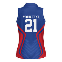 Custom Cape Verde Football Spirit Women Sleeveless Polo Shirt Est 1979 - Wonder Print Shop