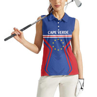 Custom Cape Verde Football Spirit Women Sleeveless Polo Shirt Est 1979 - Wonder Print Shop