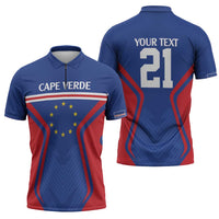 Custom Cape Verde Football Spirit Zipper Polo Shirt Est 1979 - Wonder Print Shop